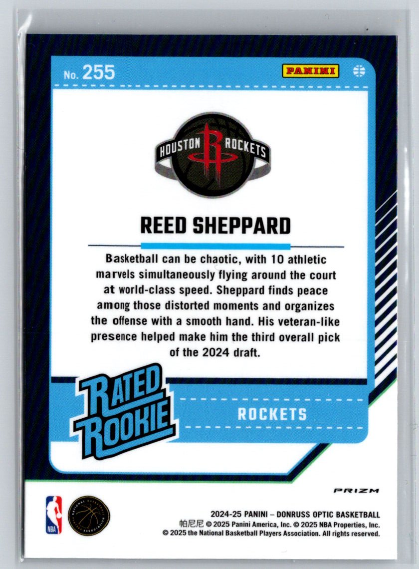 2024-25 Donruss Optic #255 Reed Sheppard Holo E1