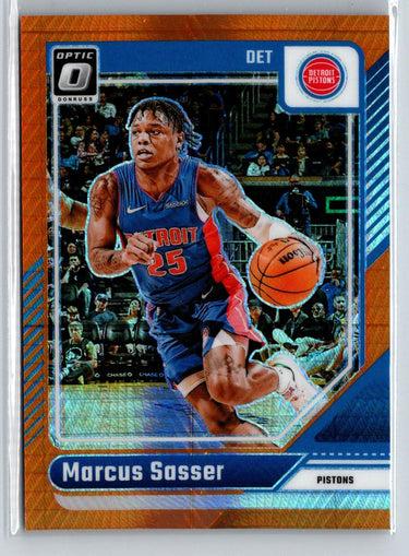 2024-25 Donruss Optic #202 Marcus Sasser Hyper Orange #/299 E1