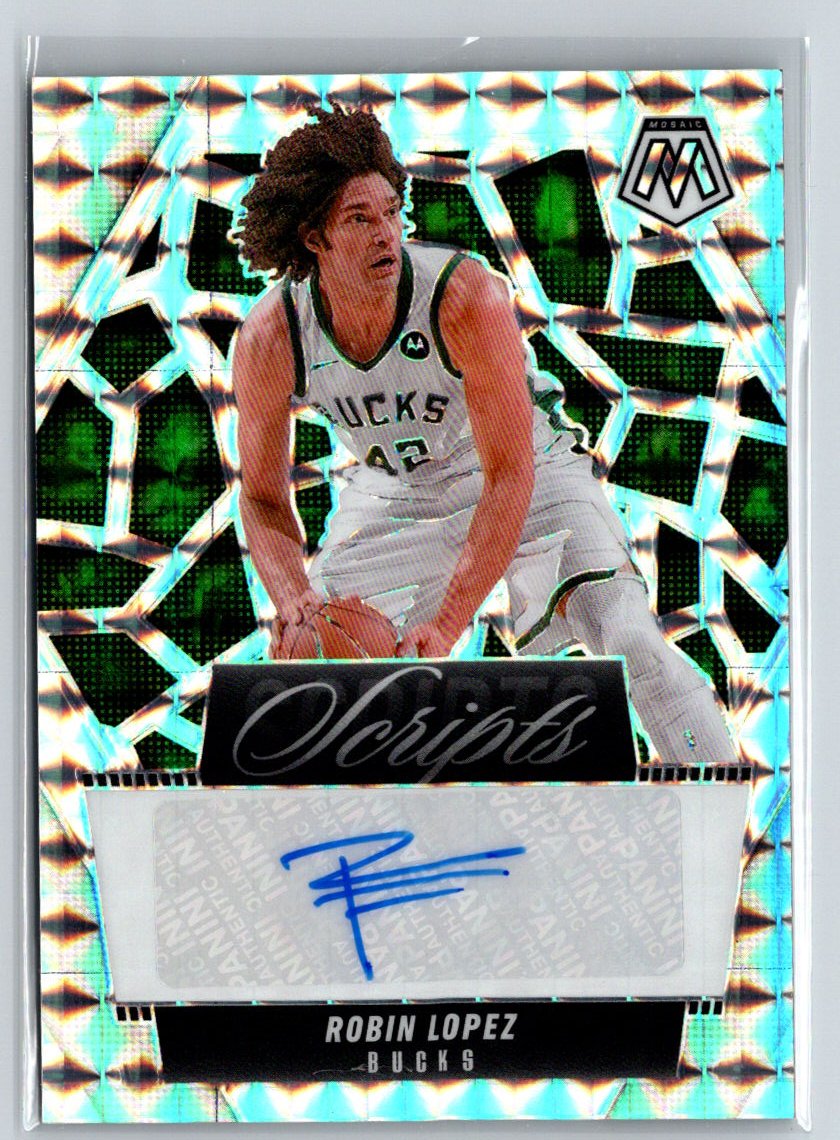2024-25 Panini Mosaic #MS-LOP Robin Lopez Scripts Green Ice E2