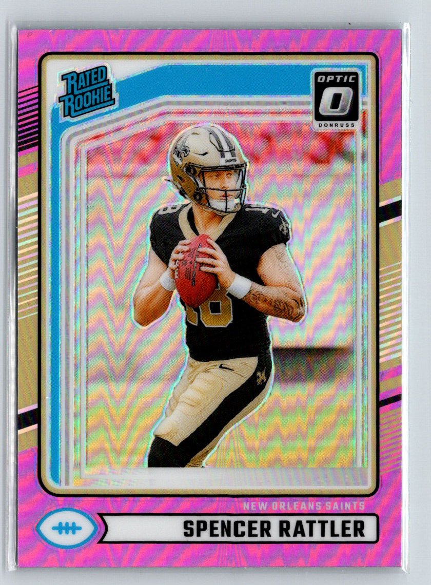 2024 Donruss #359 Spencer Rattler Optic Rated Rookie Pink E2