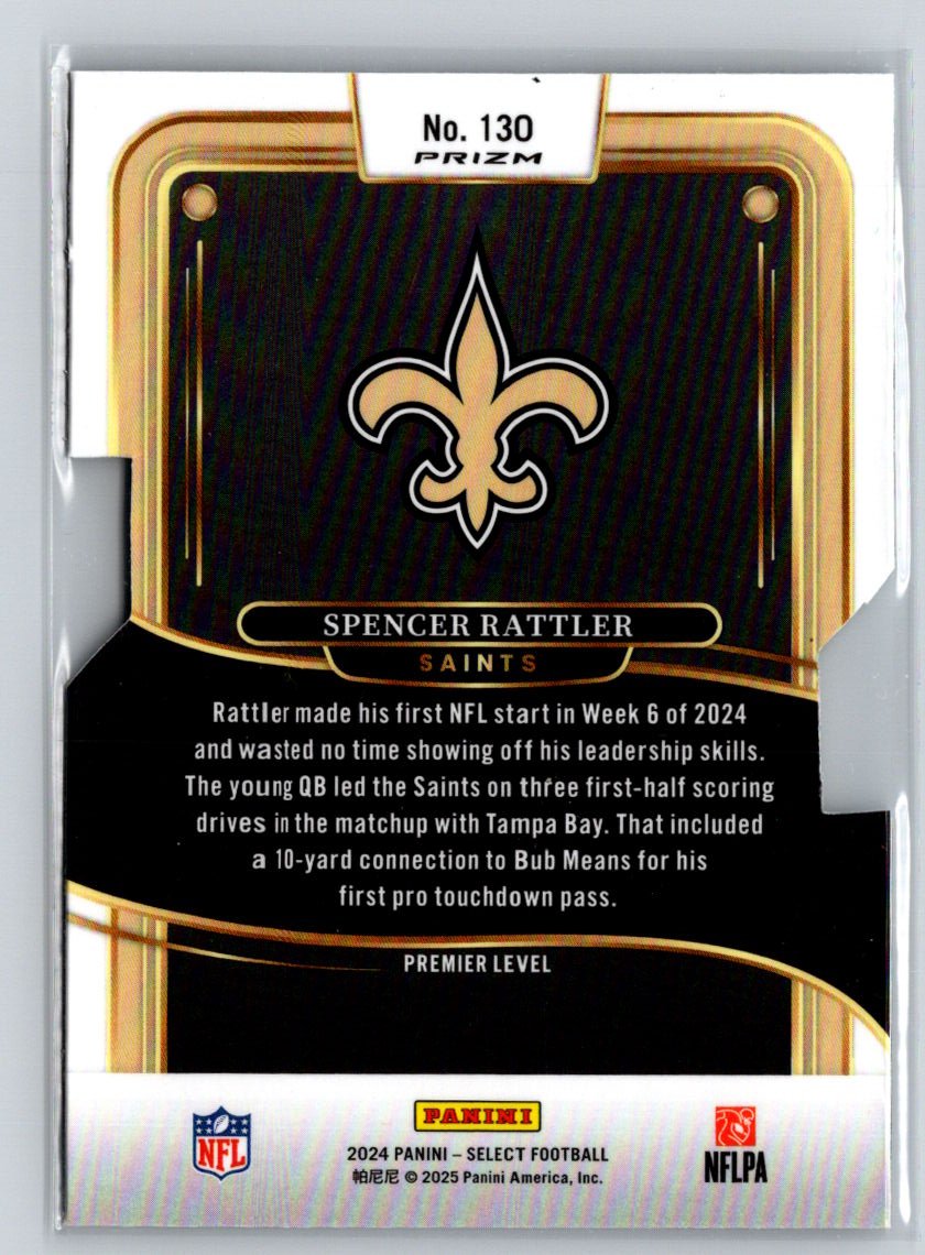 2024 Panini Select #130 Spencer Rattler Silver Prizm Die Cut E2
