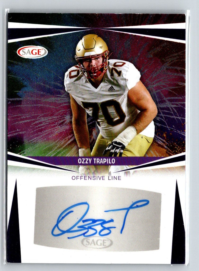 2025 SAGE HIT #A-OT Ozzy Trapilo Autographs Silver (Low Series) E2