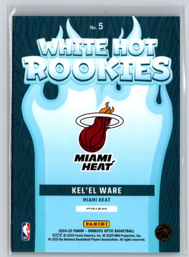 2024-25 Donruss Optic #5 Kel'el Ware White Hot Rookies Holo E3