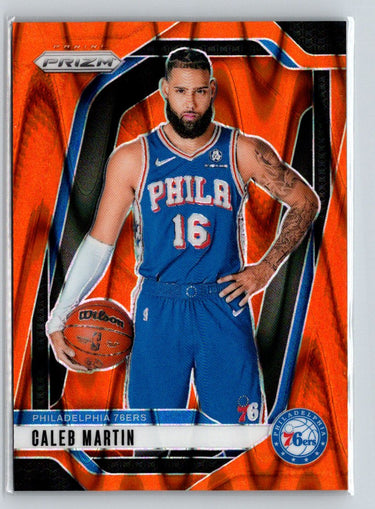 2024-25 Panini Prizm #67 Caleb Martin Prizms Orange Seismic #/199 E3