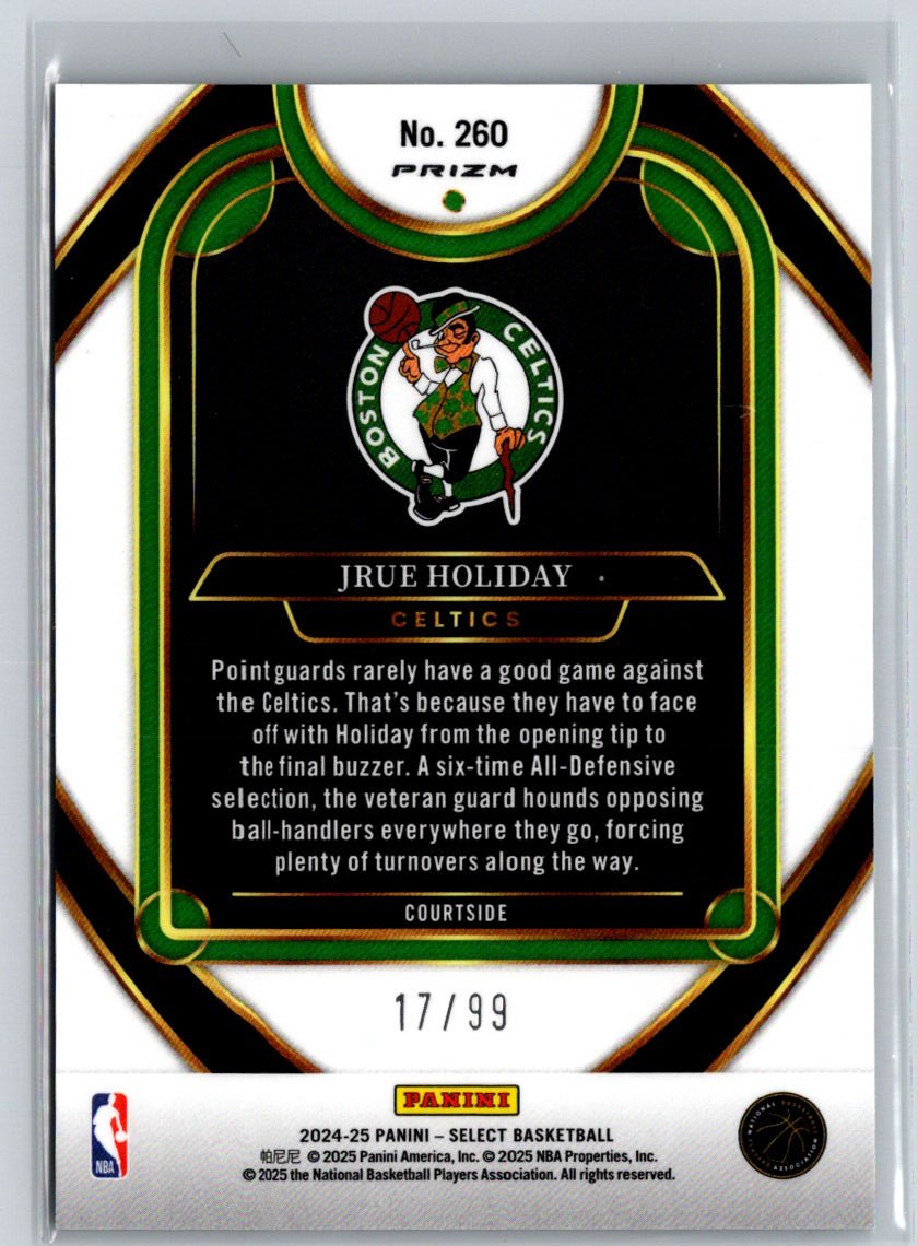 2024-25 Panini Select Courtside Jrue Holiday Blue Flash Prizm #/99 E3