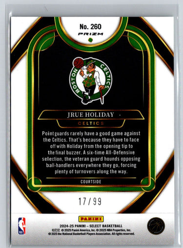 2024-25 Panini Select Courtside Jrue Holiday Blue Flash Prizm #/99 E3