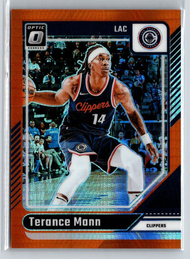2024-25 Donruss Optic #156 Terance Mann Hyper Orange #/299 E3