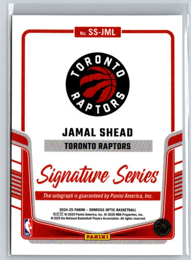 2024-25 Donruss Optic #SS-JML Jamal Shead Signature Series E3