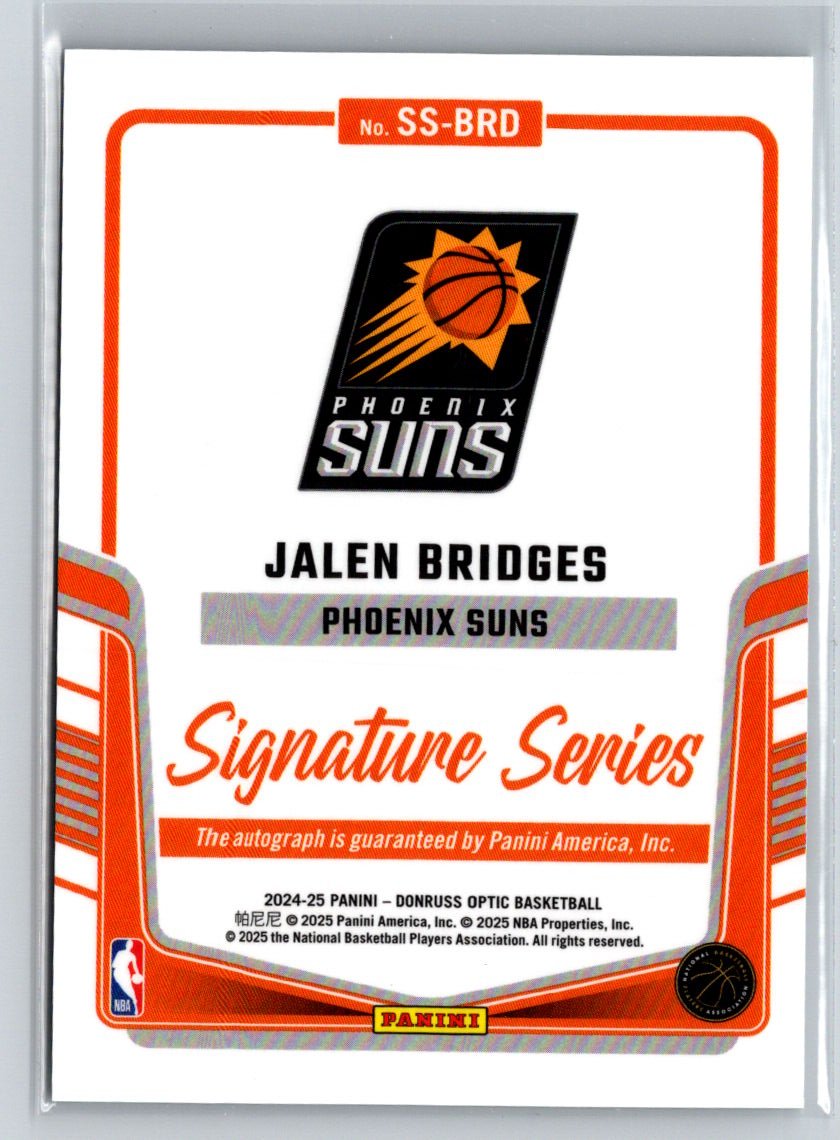 2024-25 Donruss Optic #SS-BRD Jalen Bridges Signature Series E3