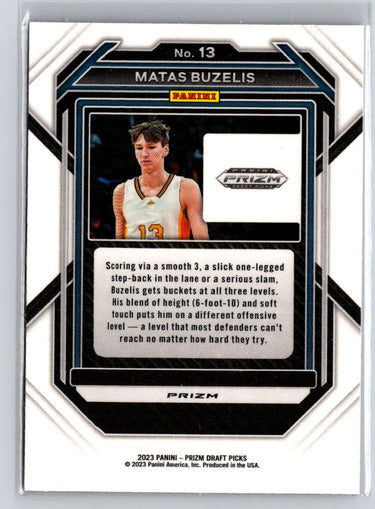 2023 Panini Prizm Draft Picks #13 Matas Buzelis Purple Wave E3