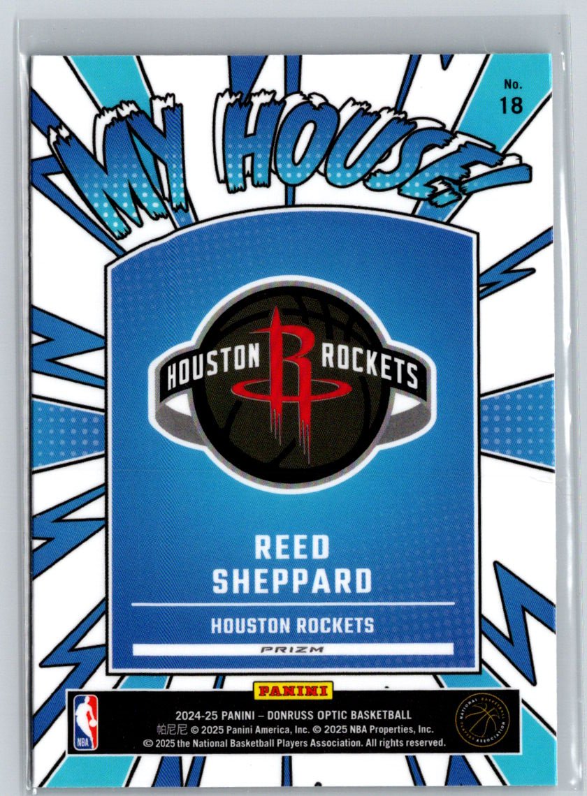 2024-25 Donruss Optic #18 Reed Sheppard My House Holo E4