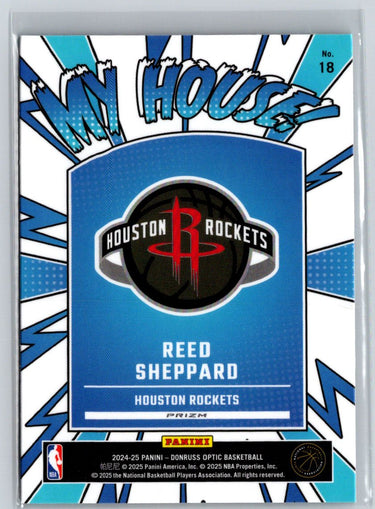 2024-25 Donruss Optic #18 Reed Sheppard My House Holo E4