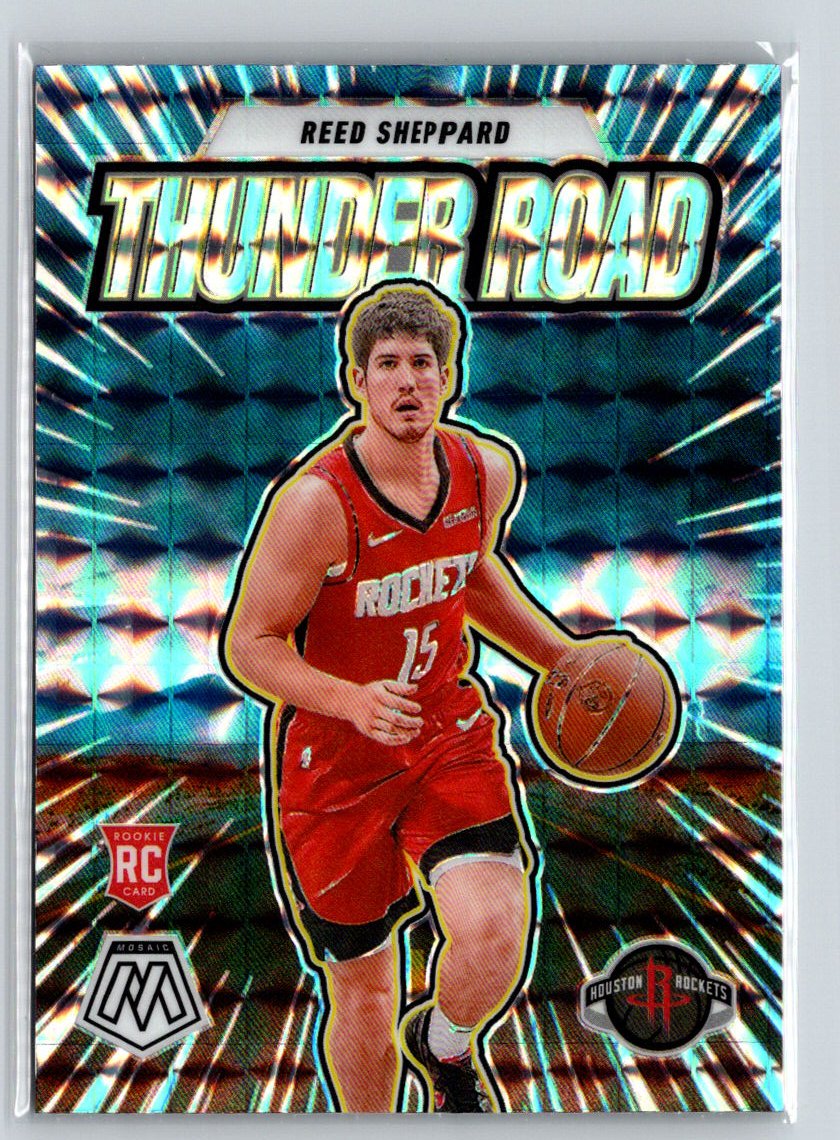 2024-25 Panini Mosaic #16 Reed Sheppard Thunder Road Mosaic E4