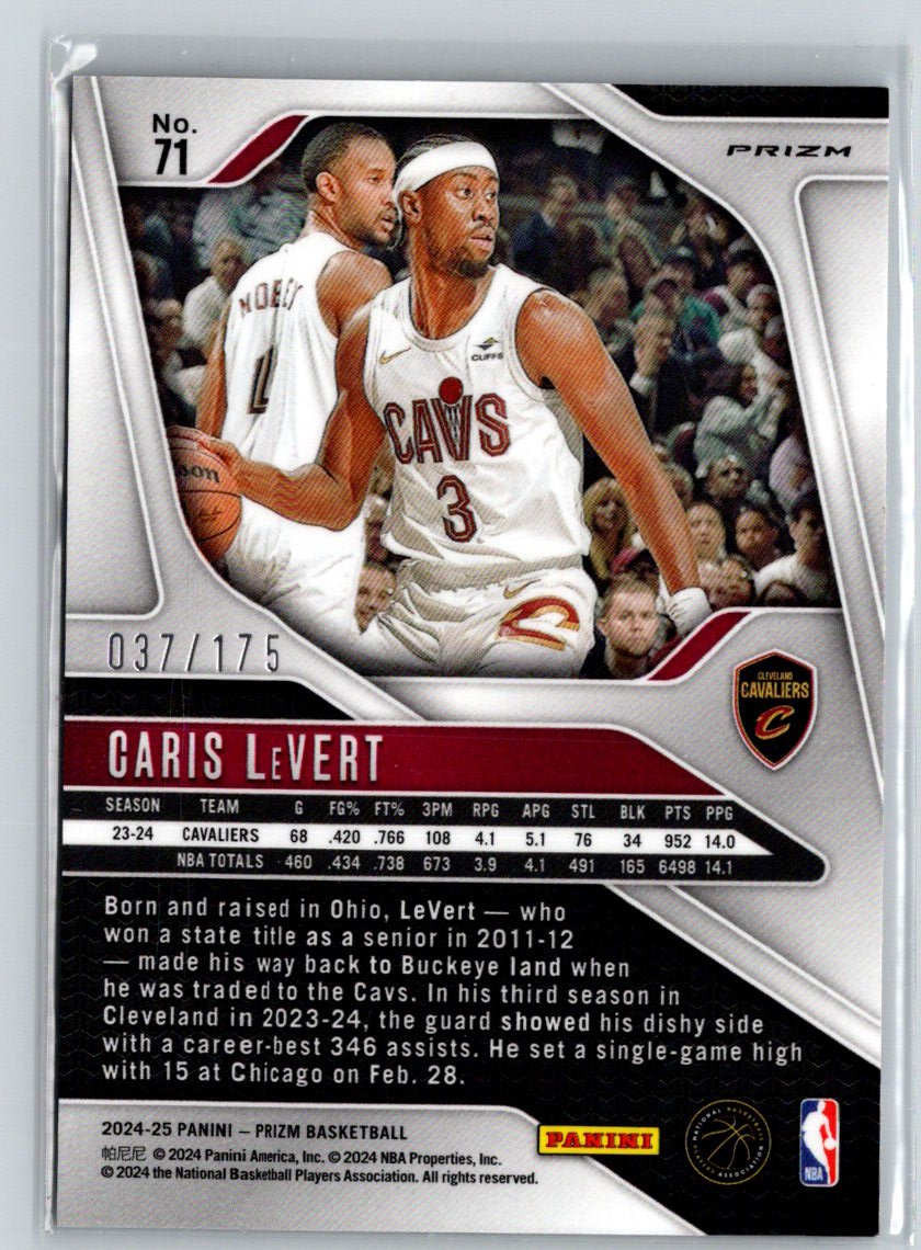 2024-25 Panini Prizm #71 Caris LeVert Prizms White #/175 E4