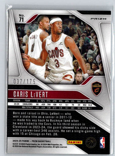 2024-25 Panini Prizm #71 Caris LeVert Prizms White #/175 E4