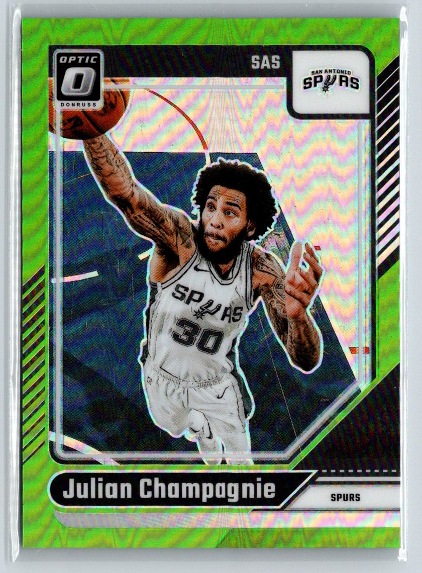 2024-25 Donruss Optic #32 Julian Champagnie Green Shock #/149 E4