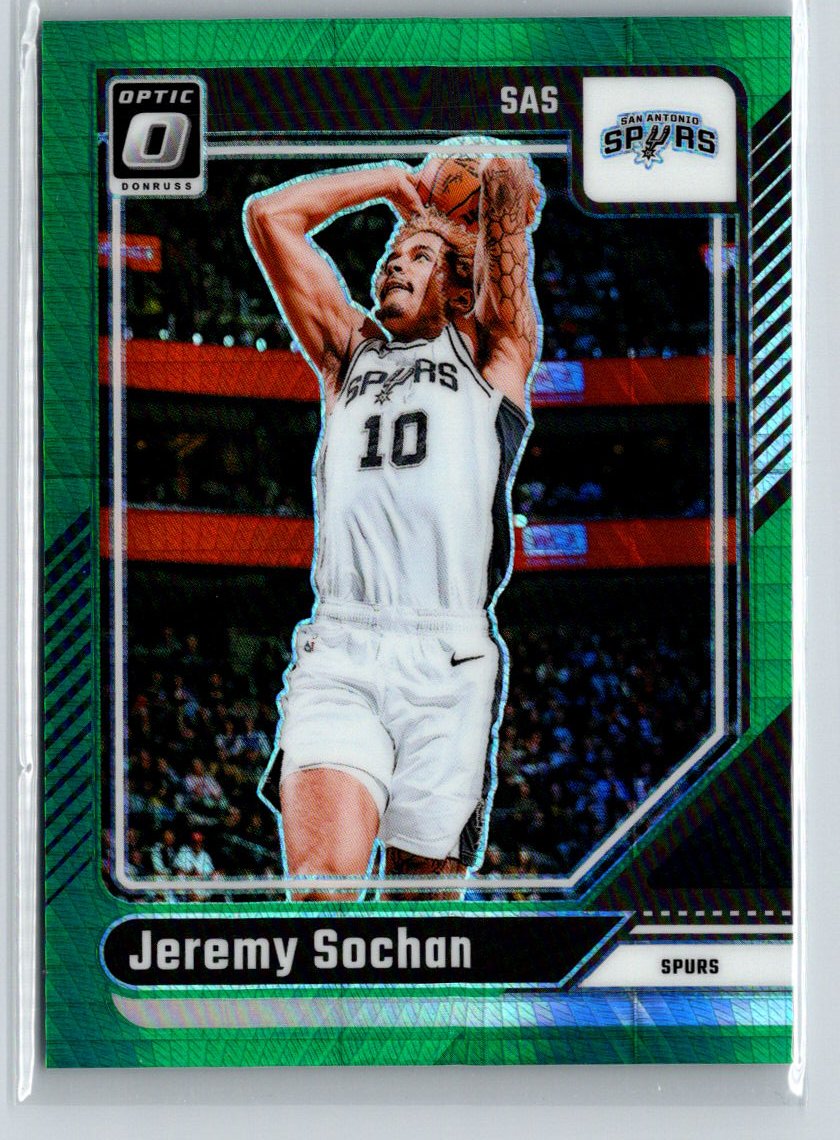 2024-25 Donruss Optic #196 Jeremy Sochan Hyper Green #/249 E4
