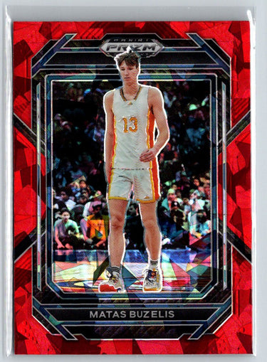 2023 Panini Prizm Draft Picks #13 Matas Buzelis Red Ice E4