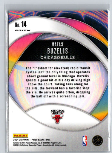 2024-25 Panini Prizm #14 Matas Buzelis Instant Impact Prizms Green E4
