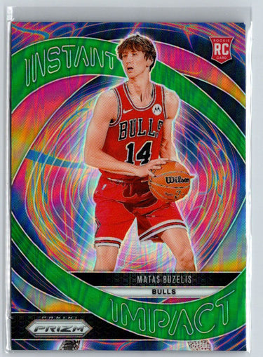 2024-25 Panini Prizm #14 Matas Buzelis Instant Impact Prizms Green E4
