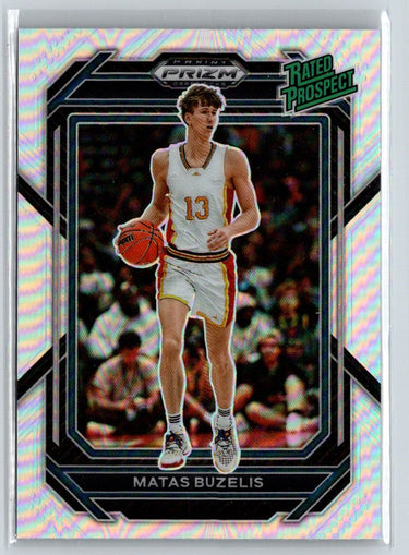 2023 Panini Prizm Draft Picks #3 Matas Buzelis Rated Prospect Silver E4