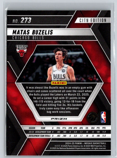 2024-25 Panini Mosaic #273 Matas Buzelis Green Mosaic E4