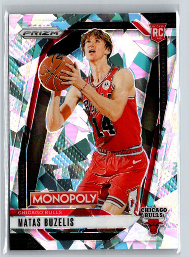 2024-25 Panini Prizm Monopoly #12 Matas Buzelis Cracked Ice E4
