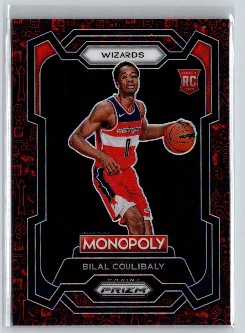 2023-24 Panini Prizm Monopoly #90 Bilal Coulibaly Monopoly Man Red Pattern E4