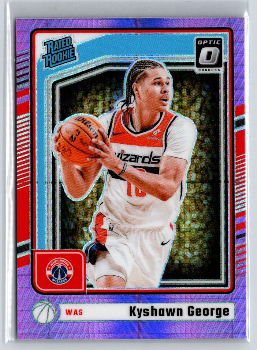 2024-25 Donruss Optic #299 Kyshawn George Purple Shock E4