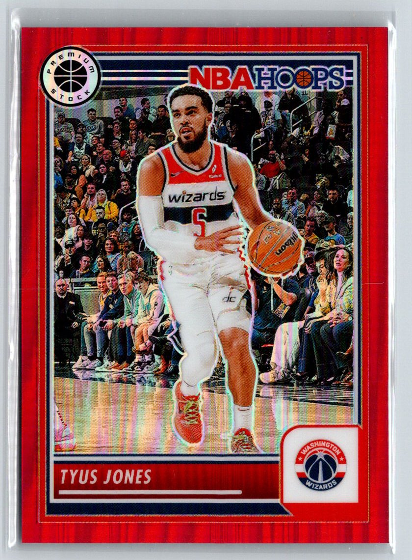 2023-24 Hoops Premium Stock #228 Tyus Jones Red Pulsar E4