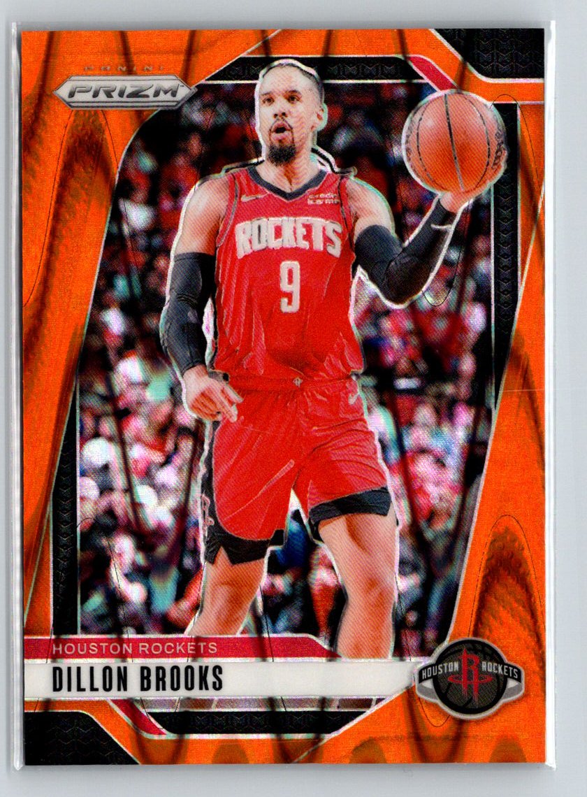 2024-25 Panini Prizm #213 Dillon Brooks Prizms Orange Seismic #/199 E4