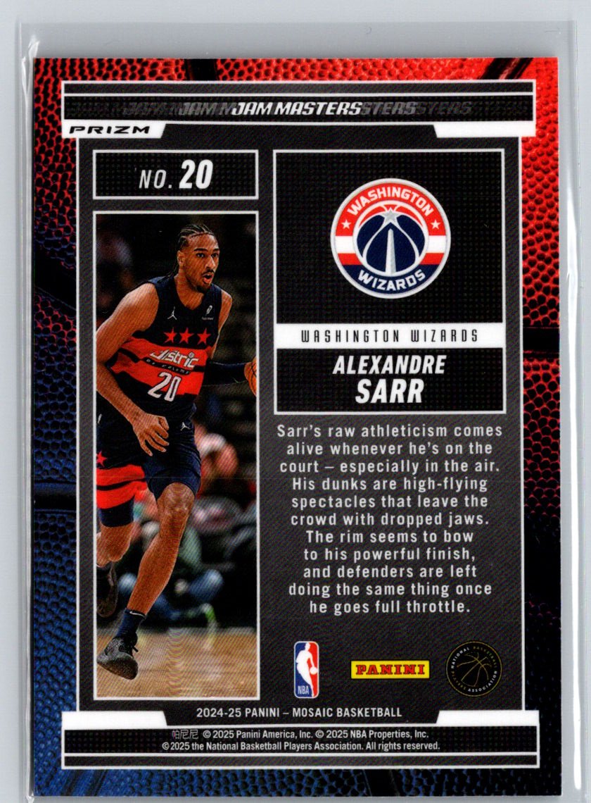 2024-25 Panini Mosaic #20 Alexandre Sarr Jam Masters Mosaic E5