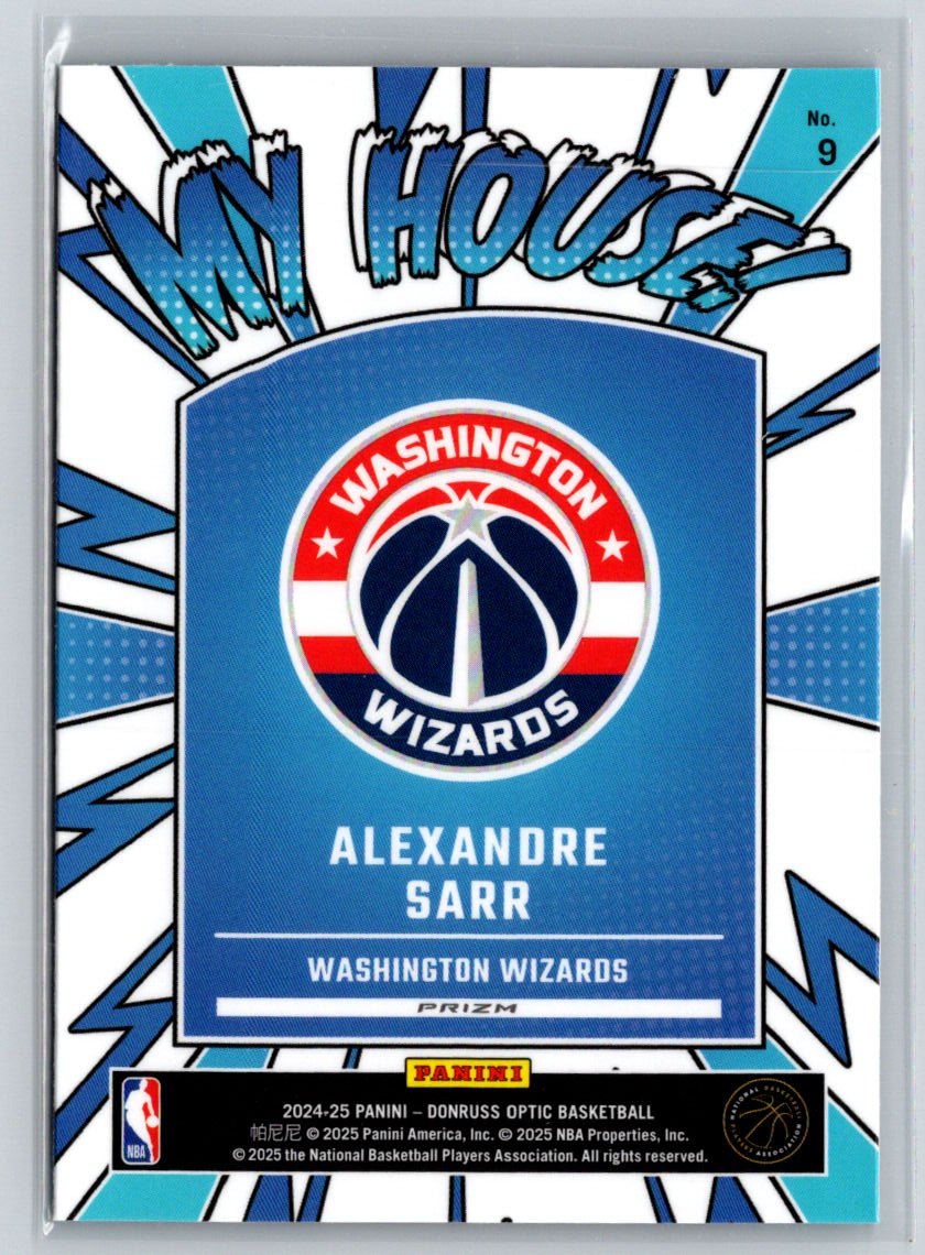 2024-25 Donruss Optic #9 Alexandre Sarr My House Purple E5