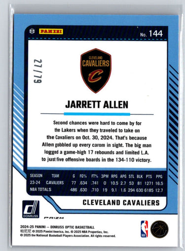 2024-25 Donruss Optic #144 Jarrett Allen Pink Velocity #/79 E5