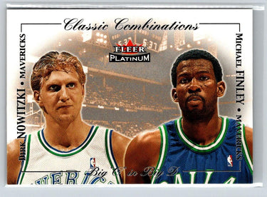 2001-02 Fleer Platinum Dirk Nowitzki/Michael Finley Classic Combinations E6