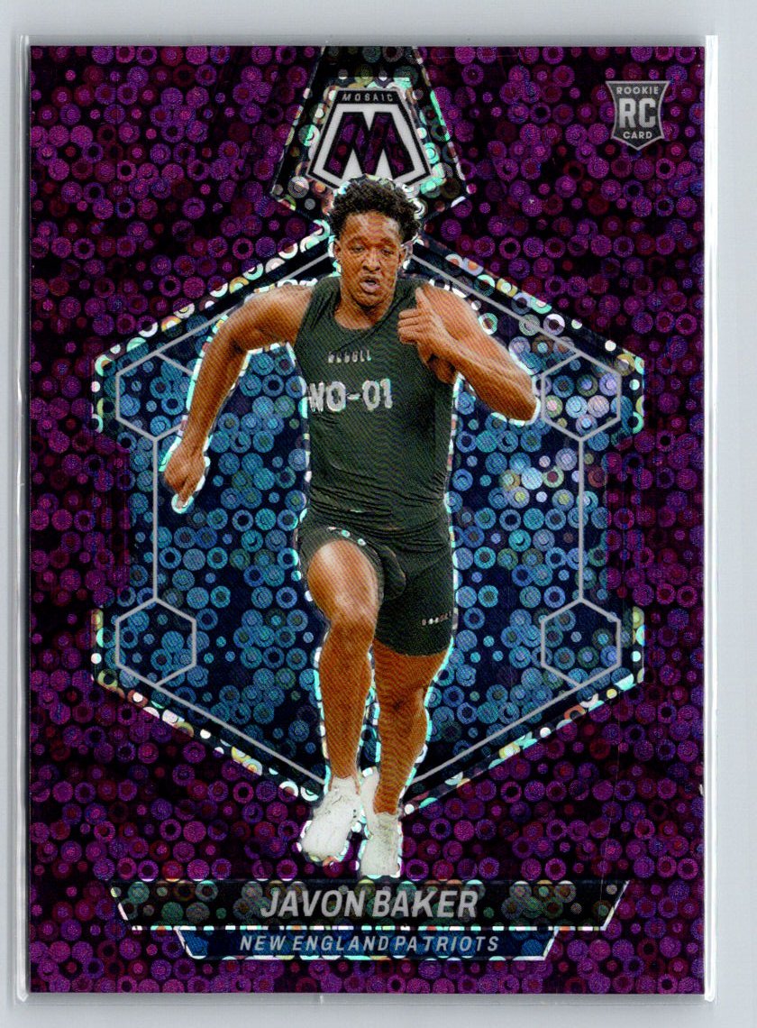 2024 Panini Mosaic #380 Javon Baker Mosaic No Huddle Purple #/50 E6