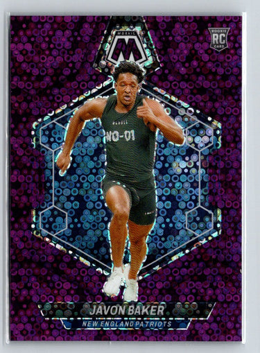 2024 Panini Mosaic #380 Javon Baker Mosaic No Huddle Purple #/50 E6