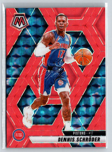 2024-25 Panini Mosaic Dennis Schroder Choice Fusion Red & Yellow Mosaic /75 E6