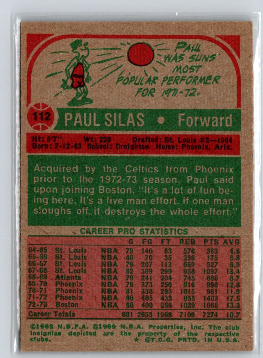 1973-74 Topps #112 Paul Silas E6