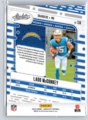 2024 Panini Absolute #134 Ladd McConkey Green E6