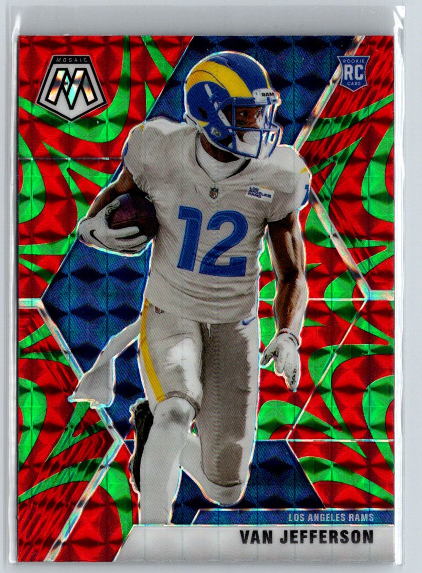 2020 Panini Mosaic #224 Van Jefferson Prizm Reactive Green E6
