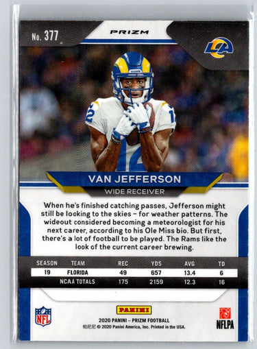 2020 Panini Prizm #377 Van Jefferson Prizm Red White and Blue E6