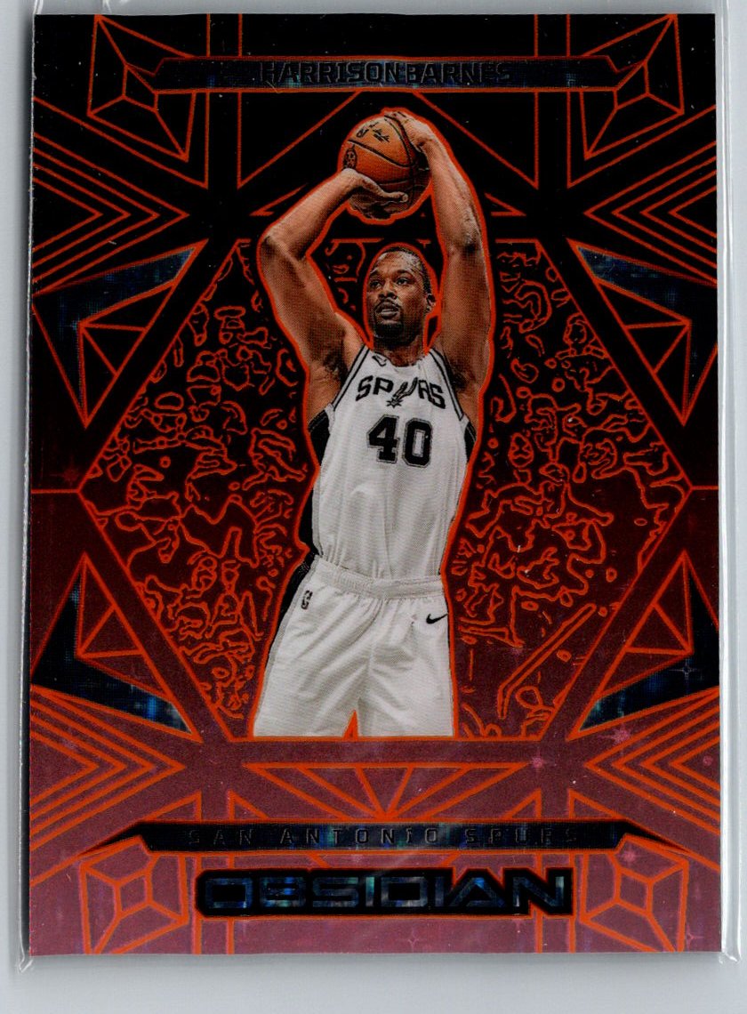 2024-25 Panini Obsidian #12 Harrison Barnes Electric Etch Orange Flood #/125 E7