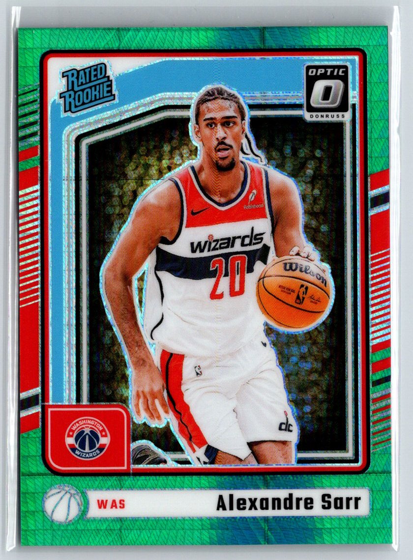 2024-25 Donruss Optic #276 Alexandre Sarr Hyper Pink Green Holo E7