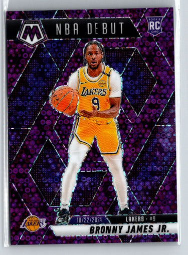 2024-25 Panini Mosaic #262 Bronny James Jr. Fast Break Purple Mosaic #/50 E7