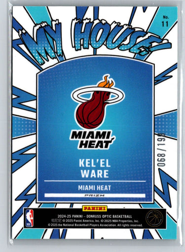 2024-25 Donruss Optic #11 Kel'el Ware My House Lime Green #/199 E7