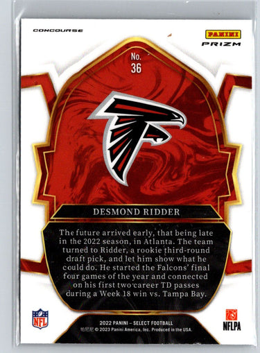 2022 Panini Select #36 Desmond Ridder Silver Prizm E8
