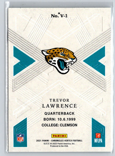 2021 Panini Chronicles #V-1 Trevor Lawrence Vertex E8