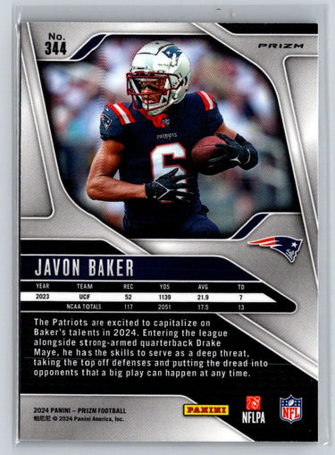 2024 Panini Prizm #344 Javon Baker Red White and Blue E8