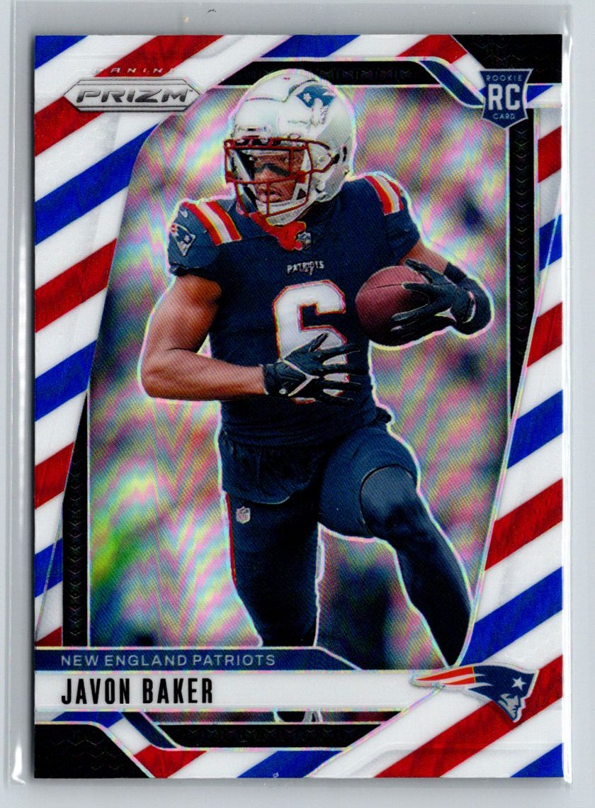 2024 Panini Prizm #344 Javon Baker Red White and Blue E8